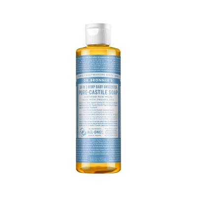 Dr. Bronner's Pure-Castile Soap Liquid (Hemp 18-in-1) Unscented (Baby) 237ml